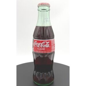 Coca-Cola Classic Dale Earnhardt NASCAR 8oz Glass Bottle Unopened Full Vintage